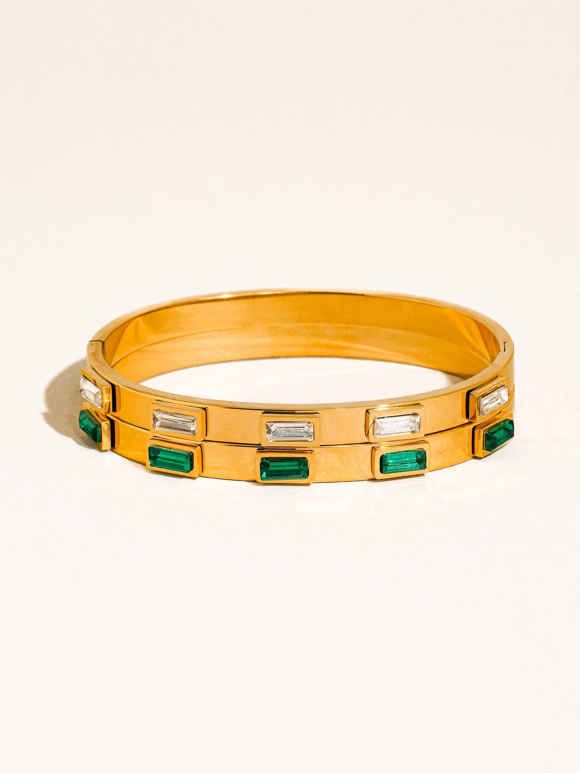 Tanith Baguette CZ Bangle Bracelet - Proper