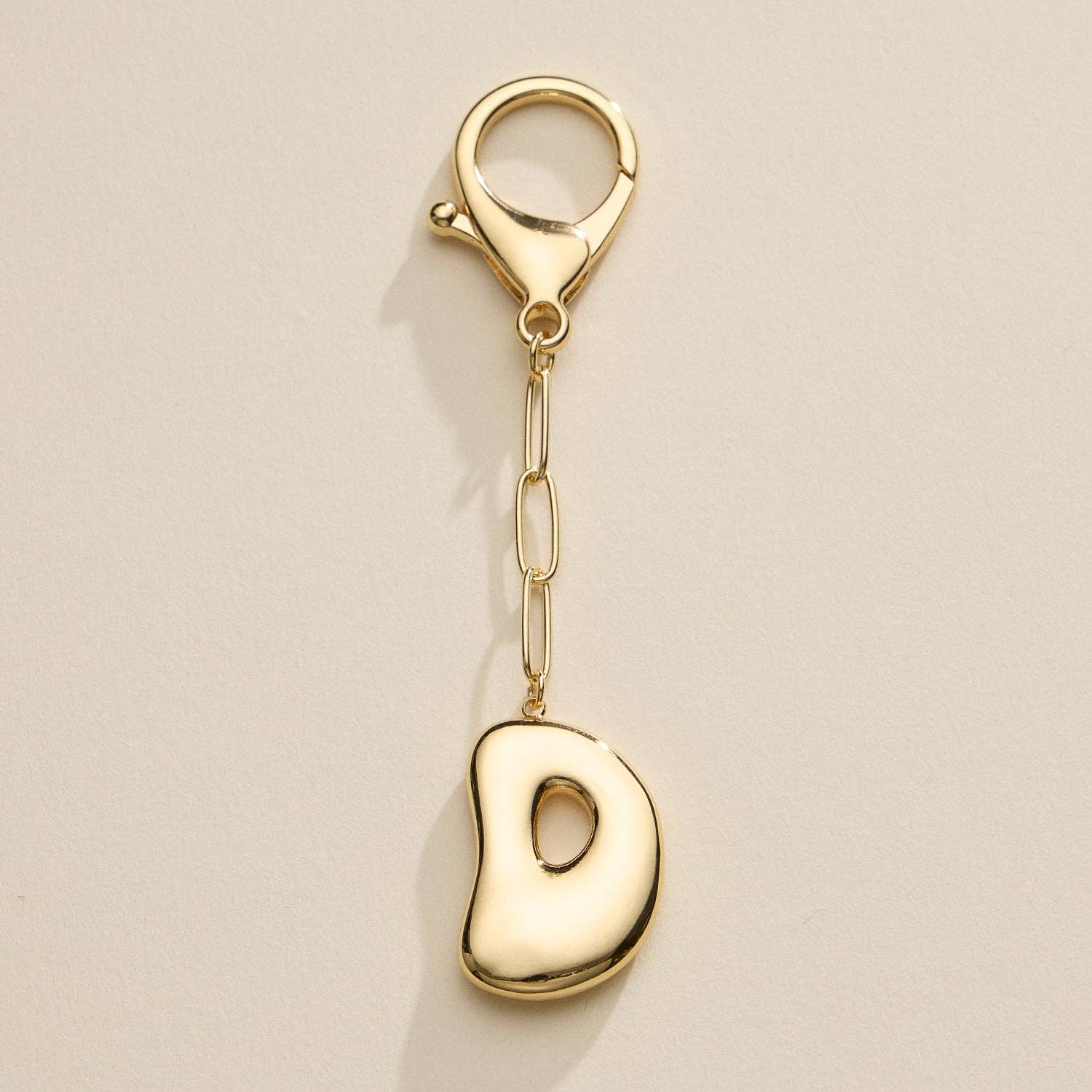 Bubble Letter Initial Keychain - Proper