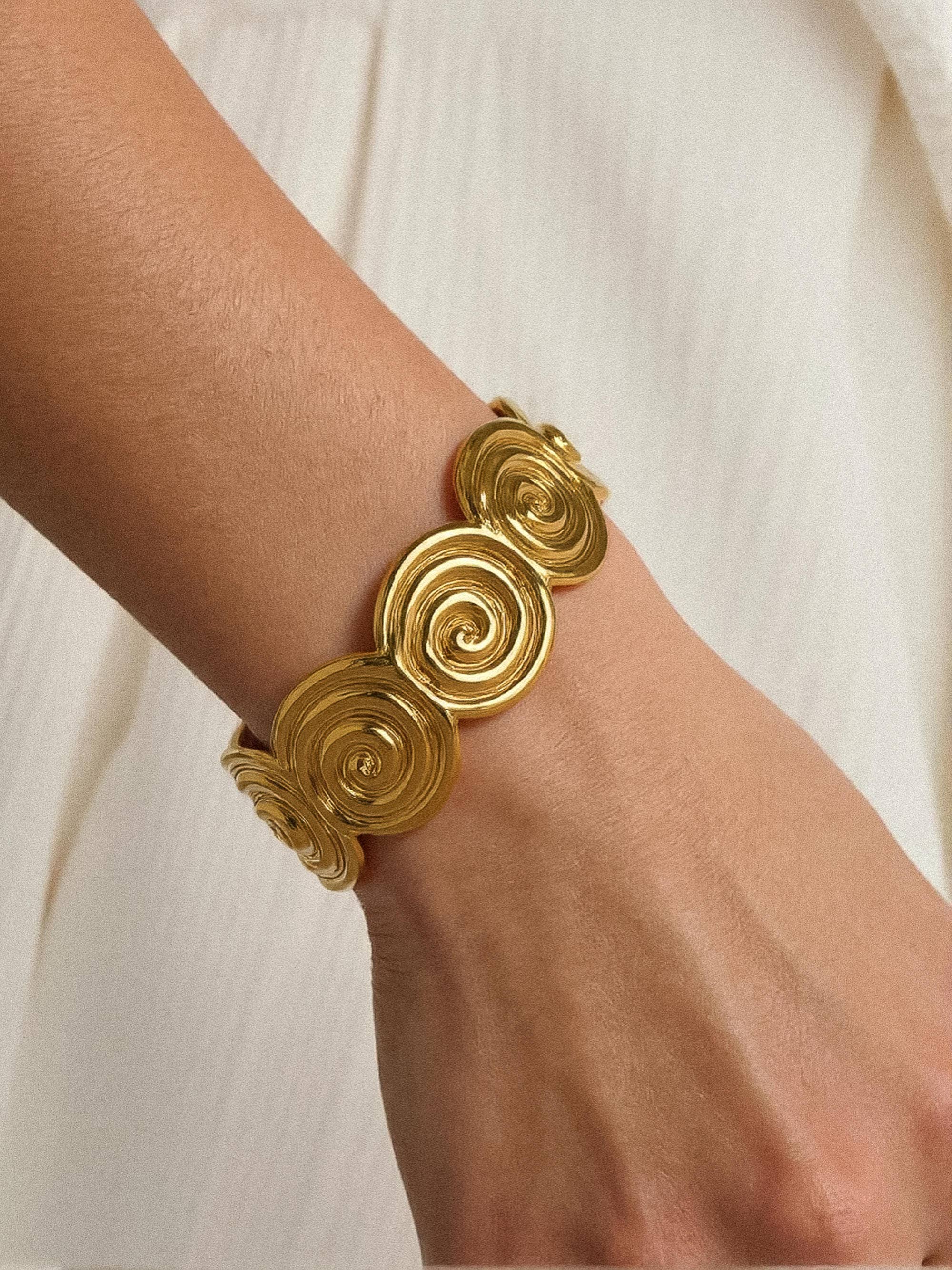 Kaelen Spiral Cuff Bracelet