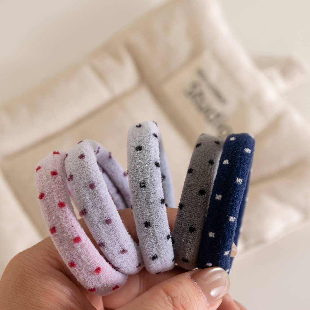 Polka Dot Seamless Hair Ties (Set of 5) - Proper