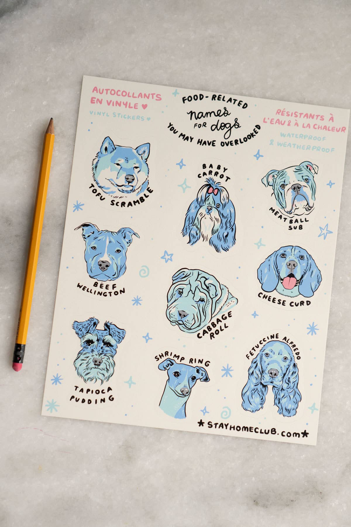 Food Dogs Sticker Sheet