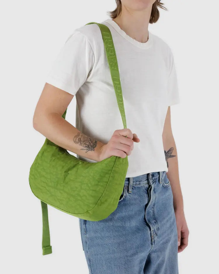 Baggu Medium Nylon Crescent Bag - Green Juice - Proper