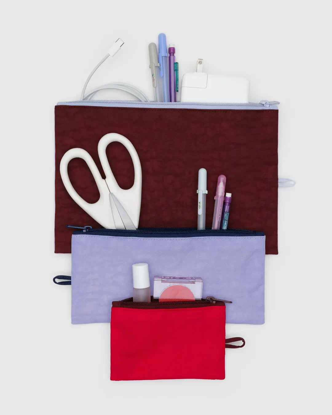 Baggu Flat Pouch Set - Kaleidoscope Mix - Proper