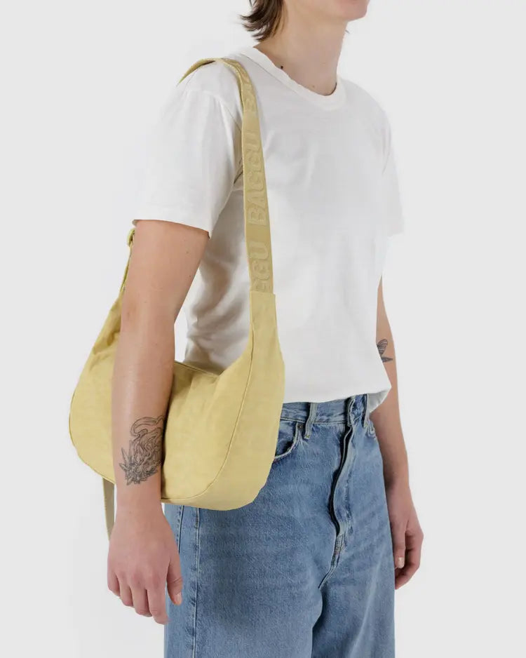 Baggu Medium Nylon Crescent Bag - Butter - Proper