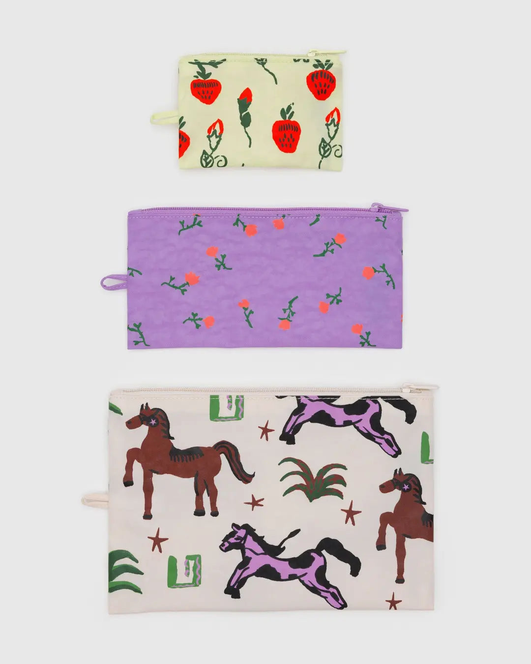 Baggu Flat Pouch Set - Painted Prairie - Proper