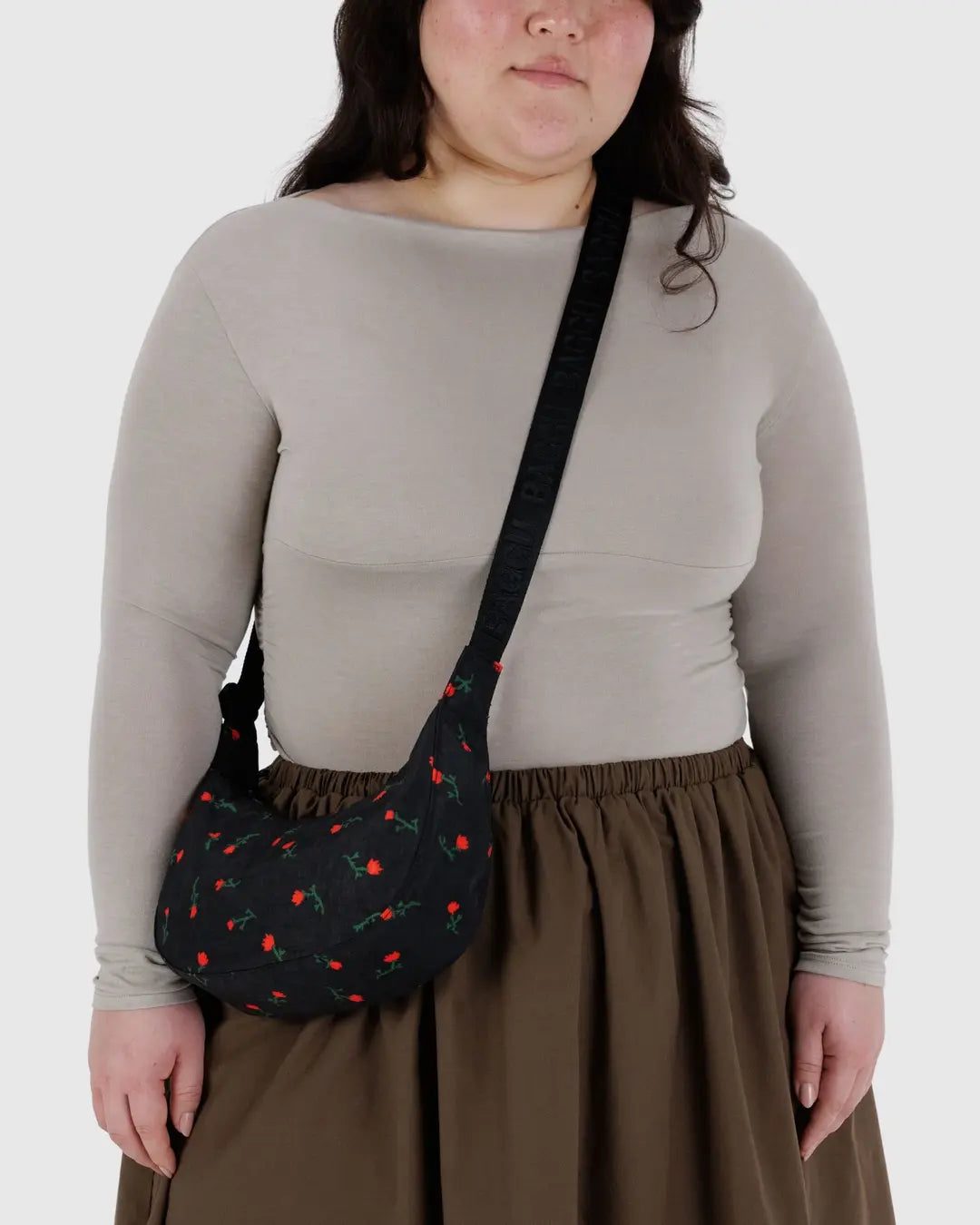 Baggu Small Nylon Crescent Bag - Painted Wildflower - Proper