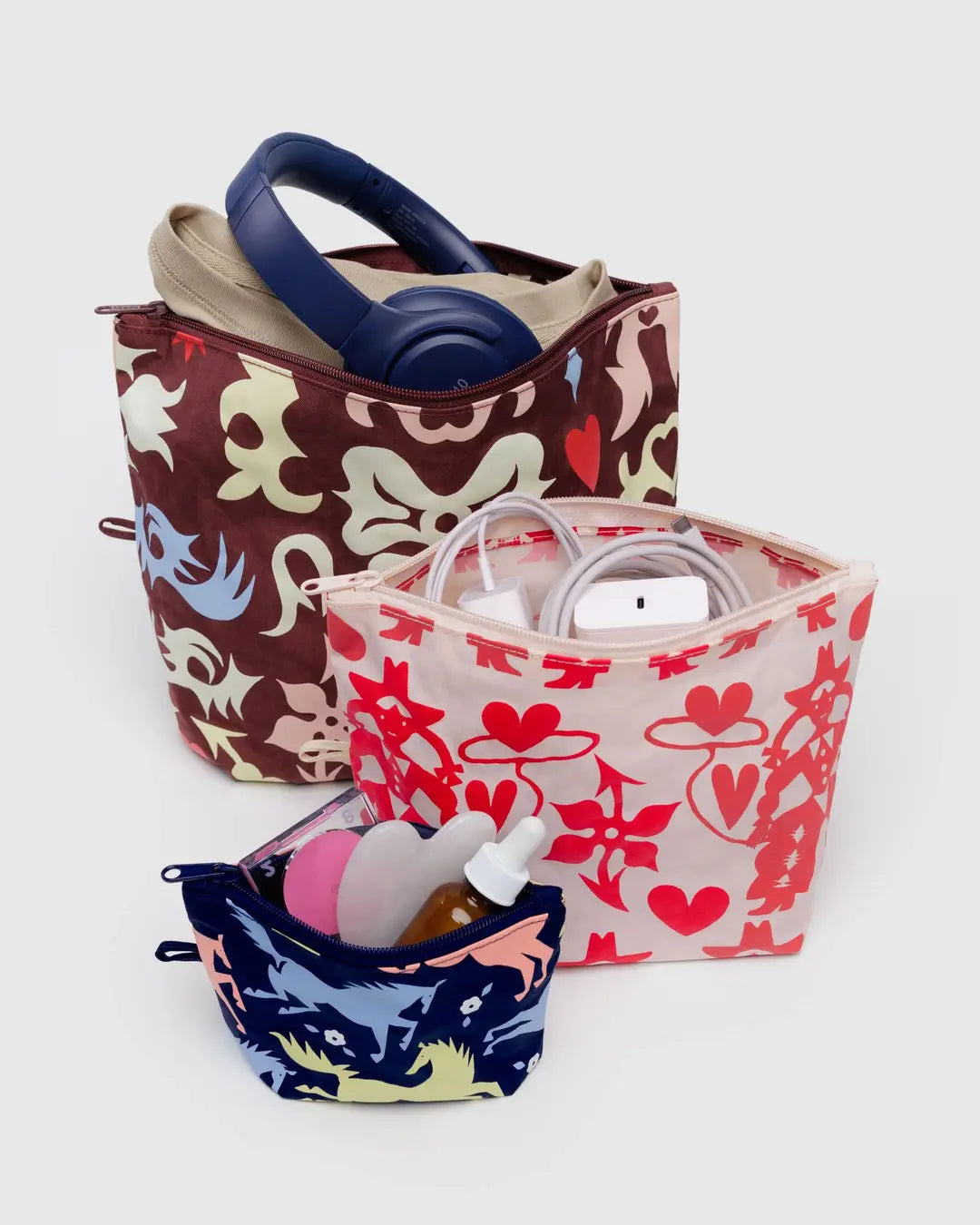 Baggu Go Pouch Set - Western Cut Outs