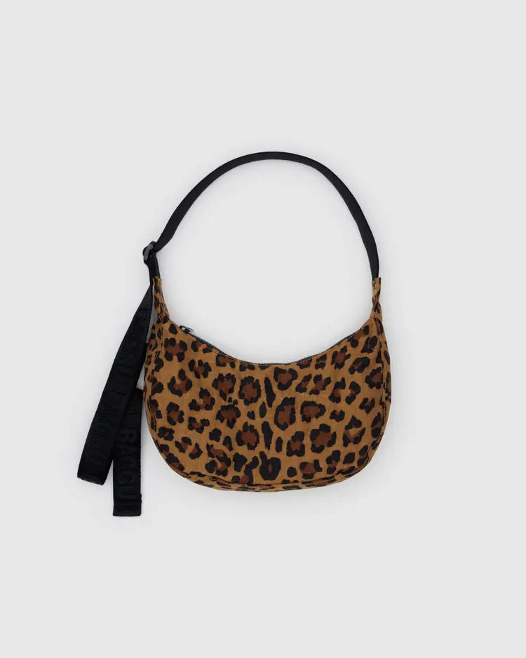 Baggu Small Nylon Crescent Bag - Leopard - Proper