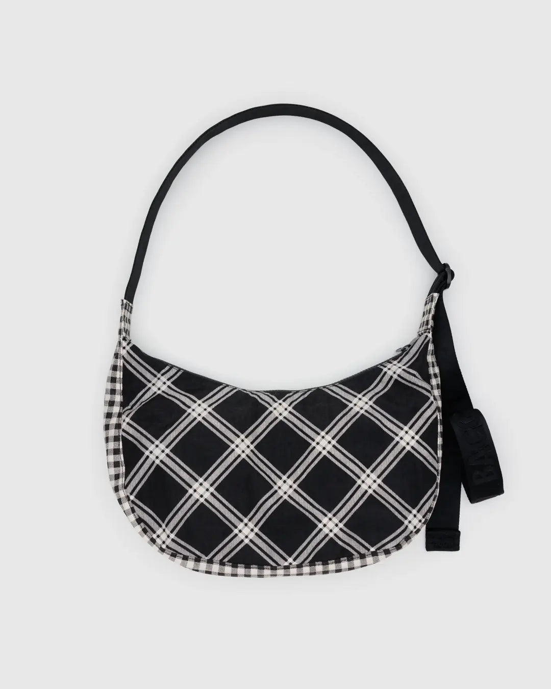 Baggu Medium Nylon Crescent Bag - Mixed Plaid - Proper