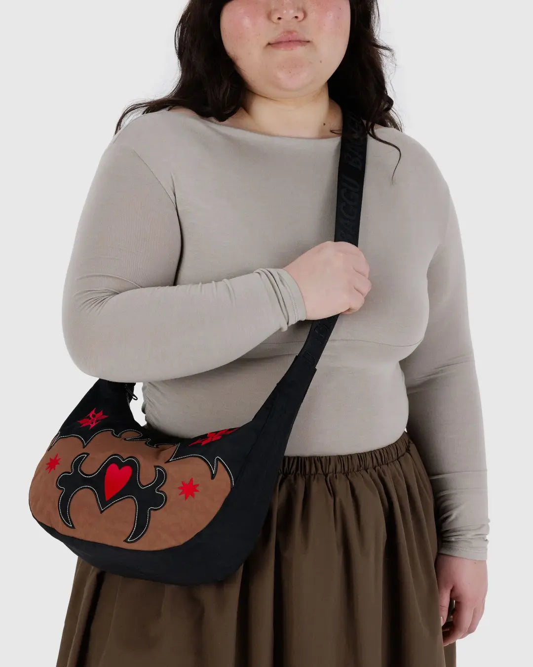 Baggu Medium Nylon Crescent Bag - Western Appliqué - Proper