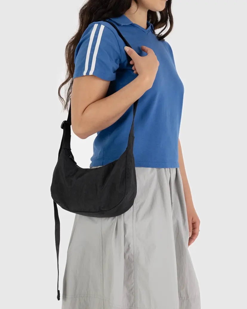 Baggu Small Nylon Crescent Bag - Black - Proper
