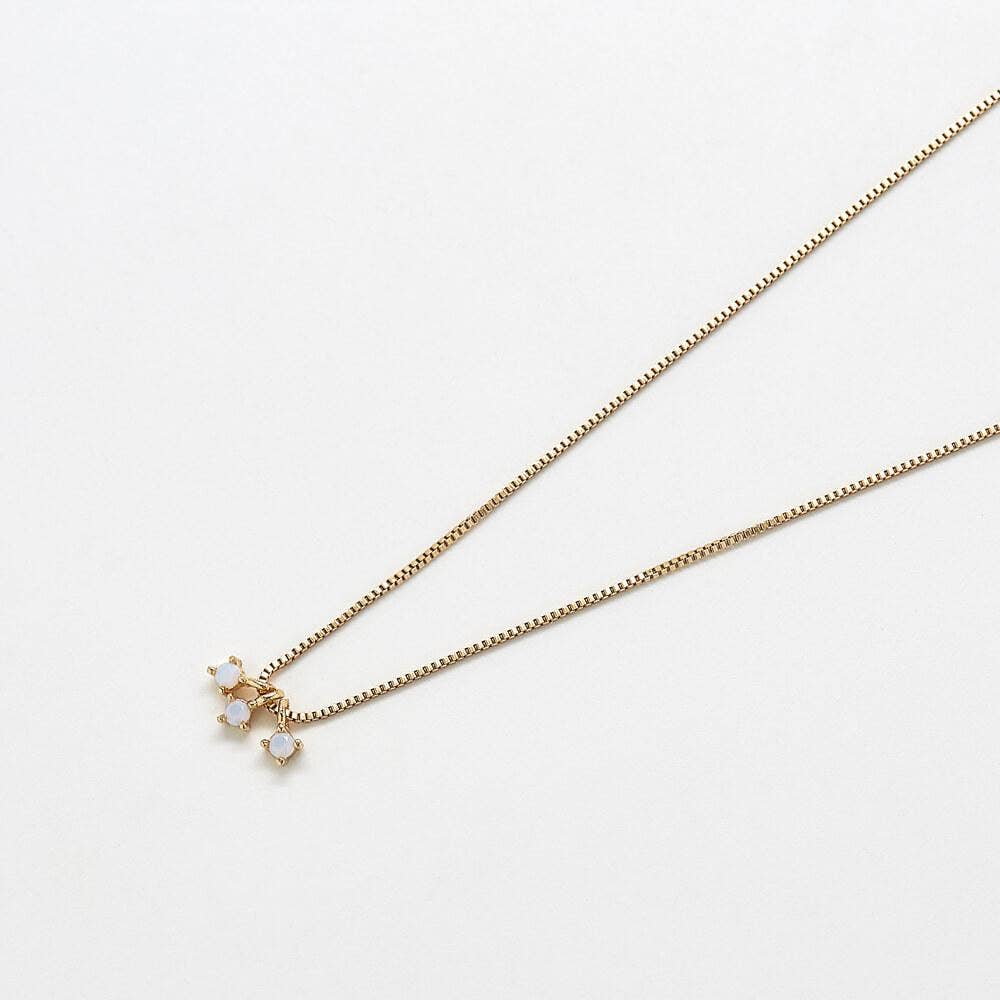 Dainty Opal Cluster Necklace - Proper