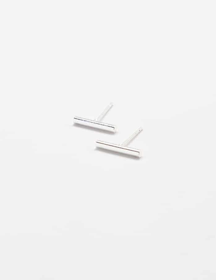 Silver Slim Bar Earrings - Proper