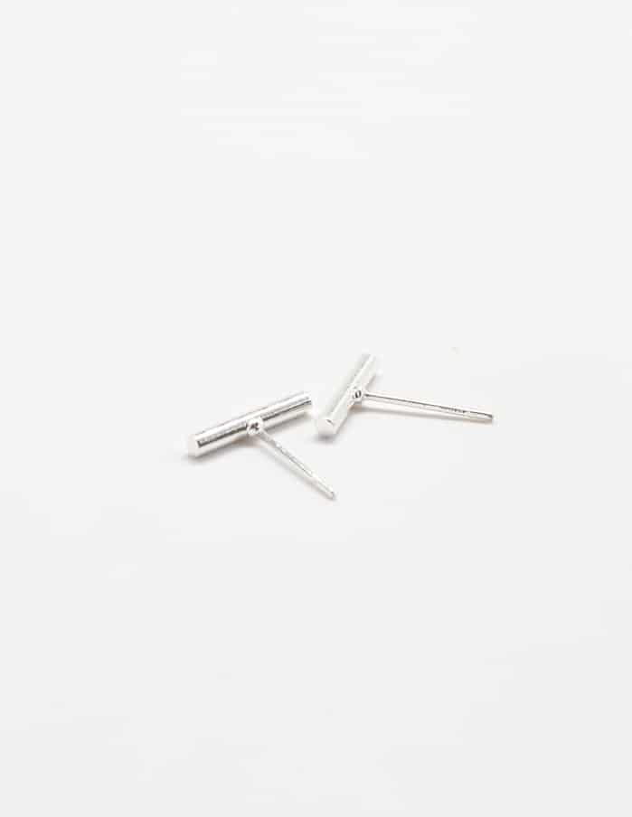 Silver Slim Bar Earrings - Proper