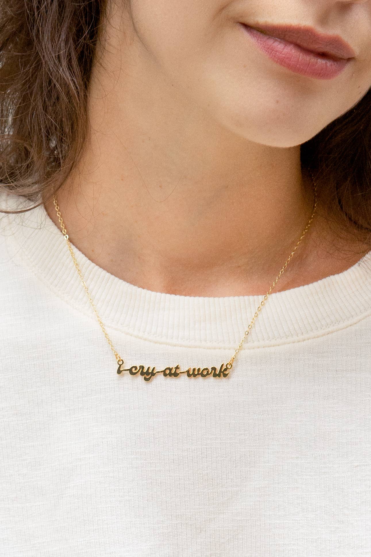 I Cry At Work Necklace - Proper
