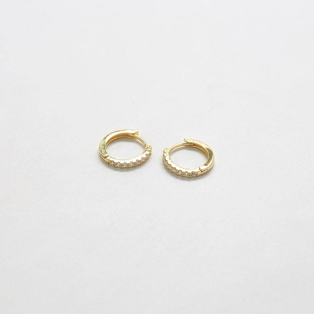 Pave Huggie Hoop Earrings - Proper