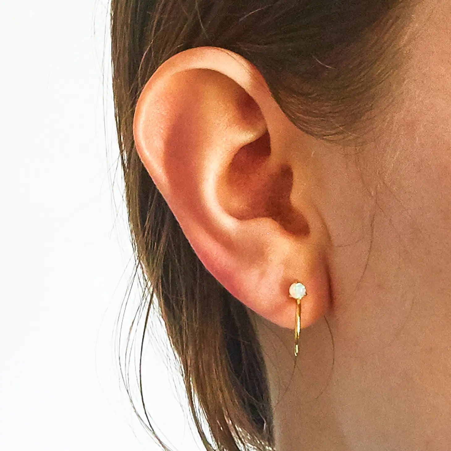 Opal Mini Hoop Earrings - Proper