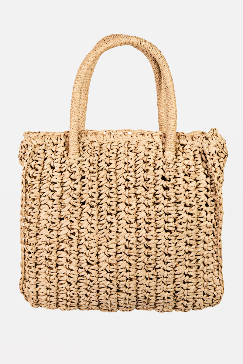 Raffia Braided Square Purse - Proper