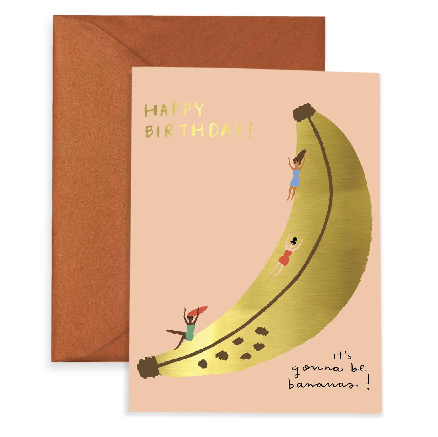 Banana Slide - Birthday Card - Proper