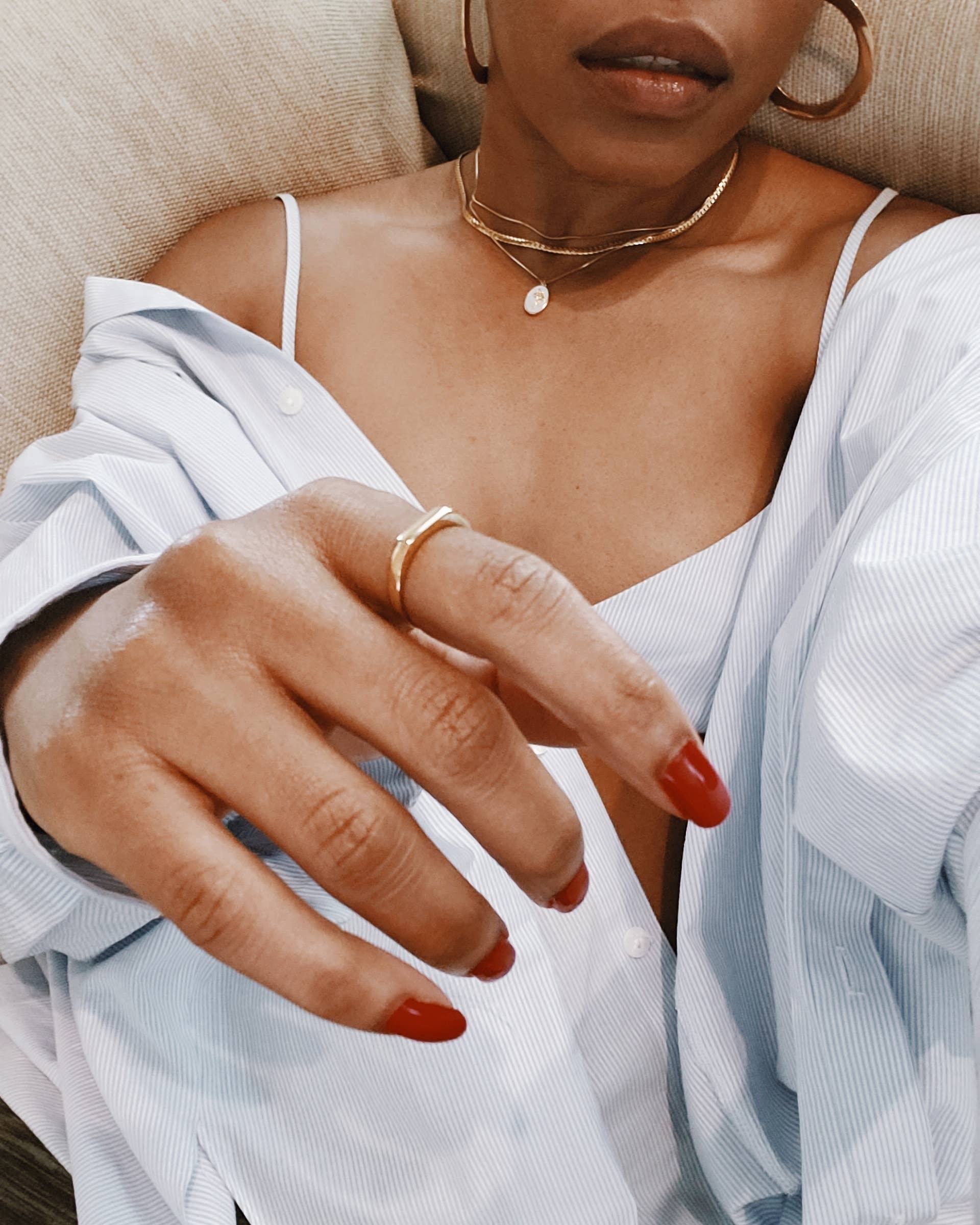 Flat Top Gold Plated Ring - Proper