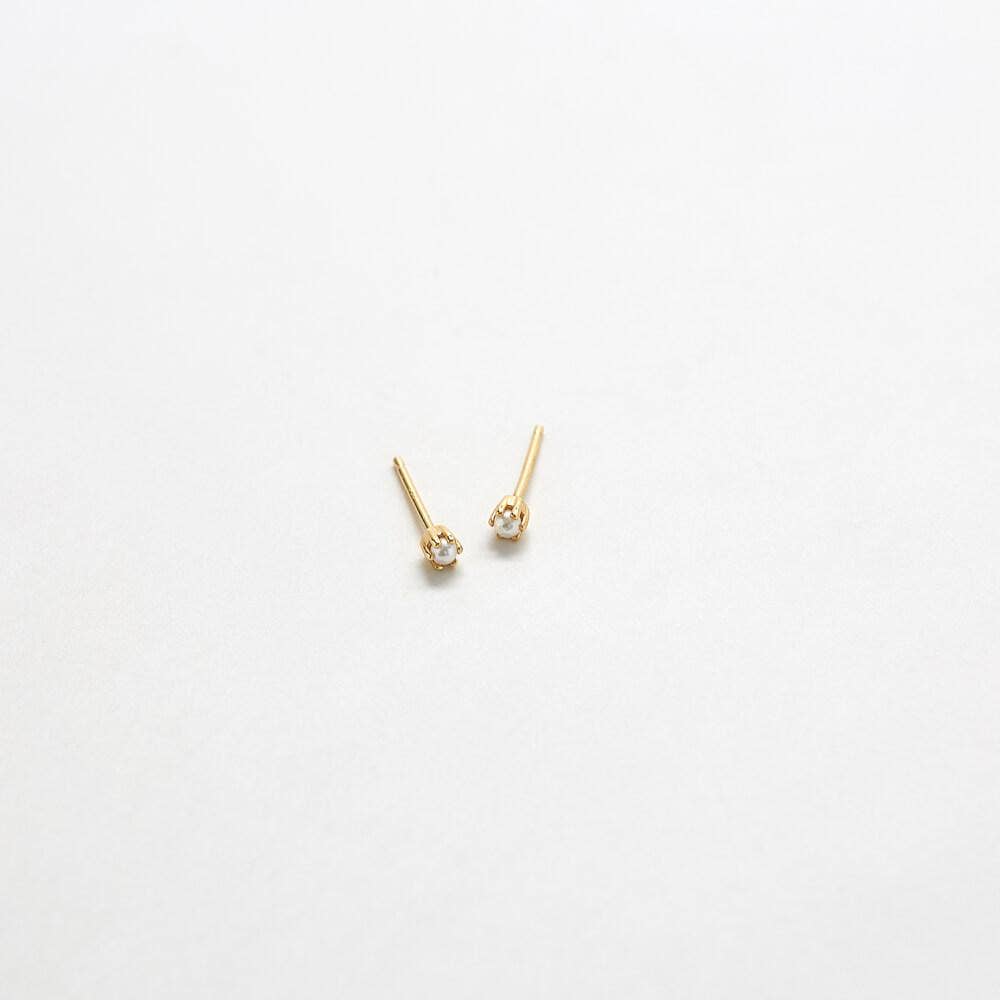 Tiny Pearl Gold Studs - Proper