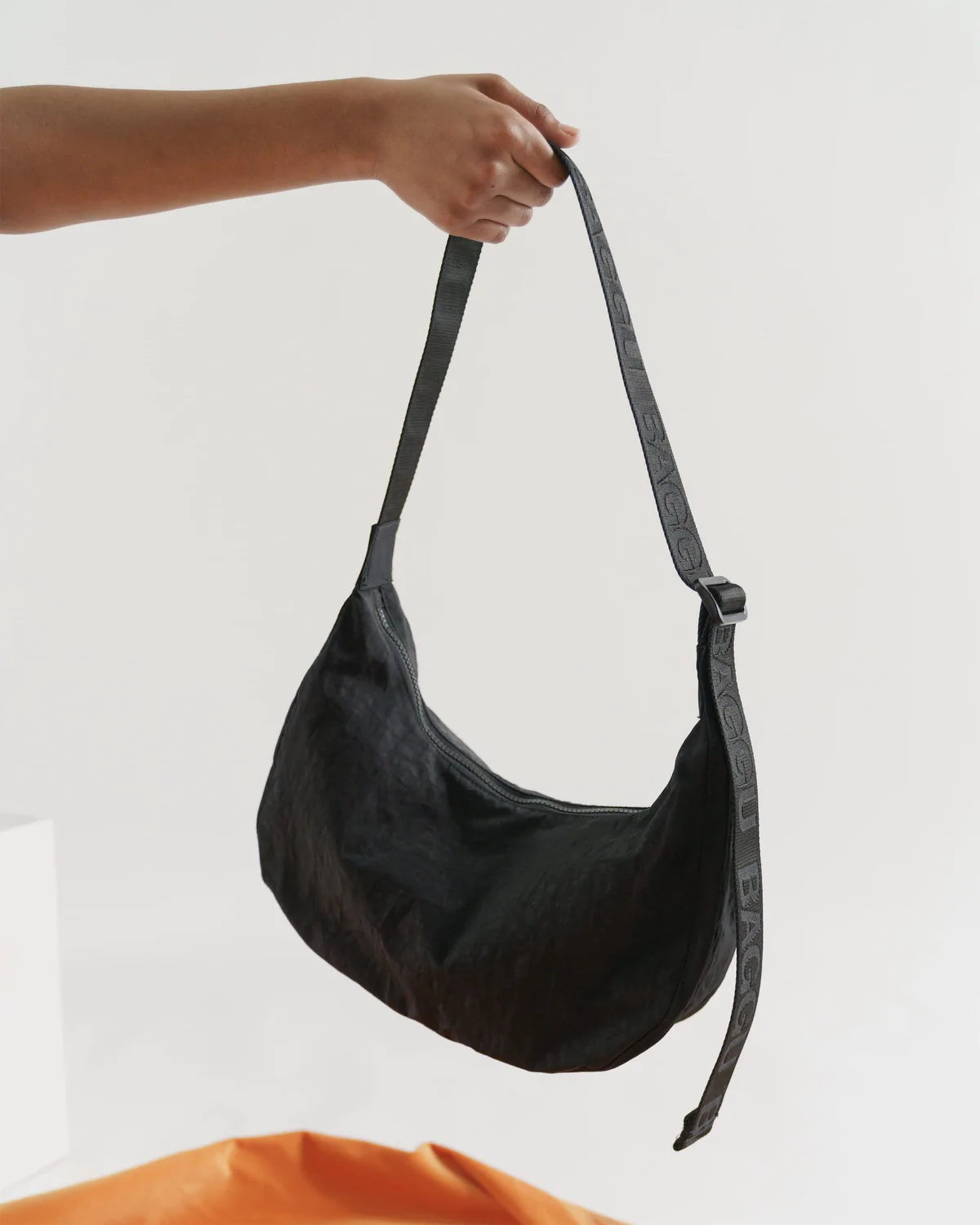 Black Baggu Medium Nylon Crescent Bag - Proper