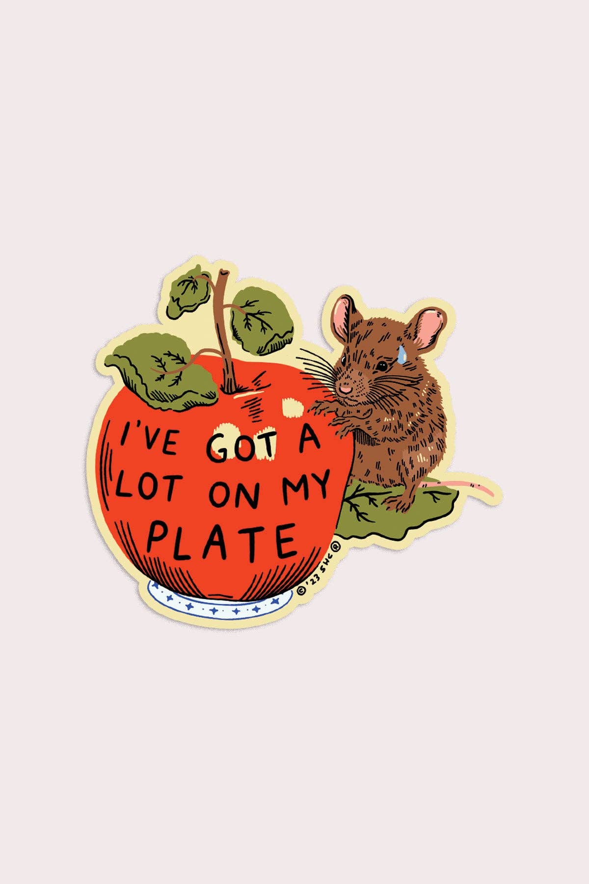 A Lot On My Plate Vinyl Sticker - Proper