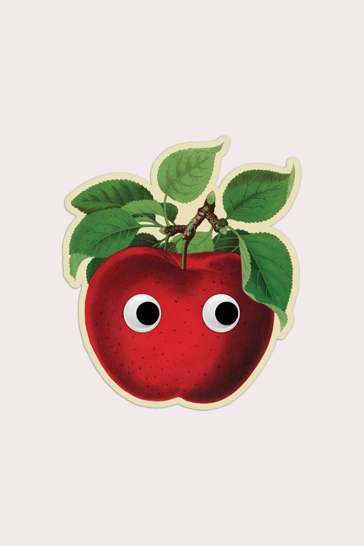 Googly Apple Vinyl Sticker - Proper