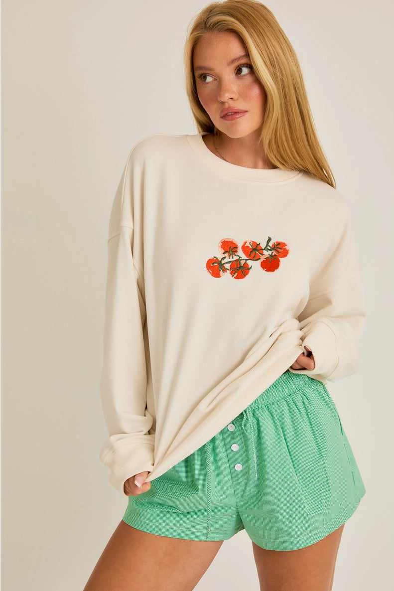 Tomato Embroidered Sweatshirt