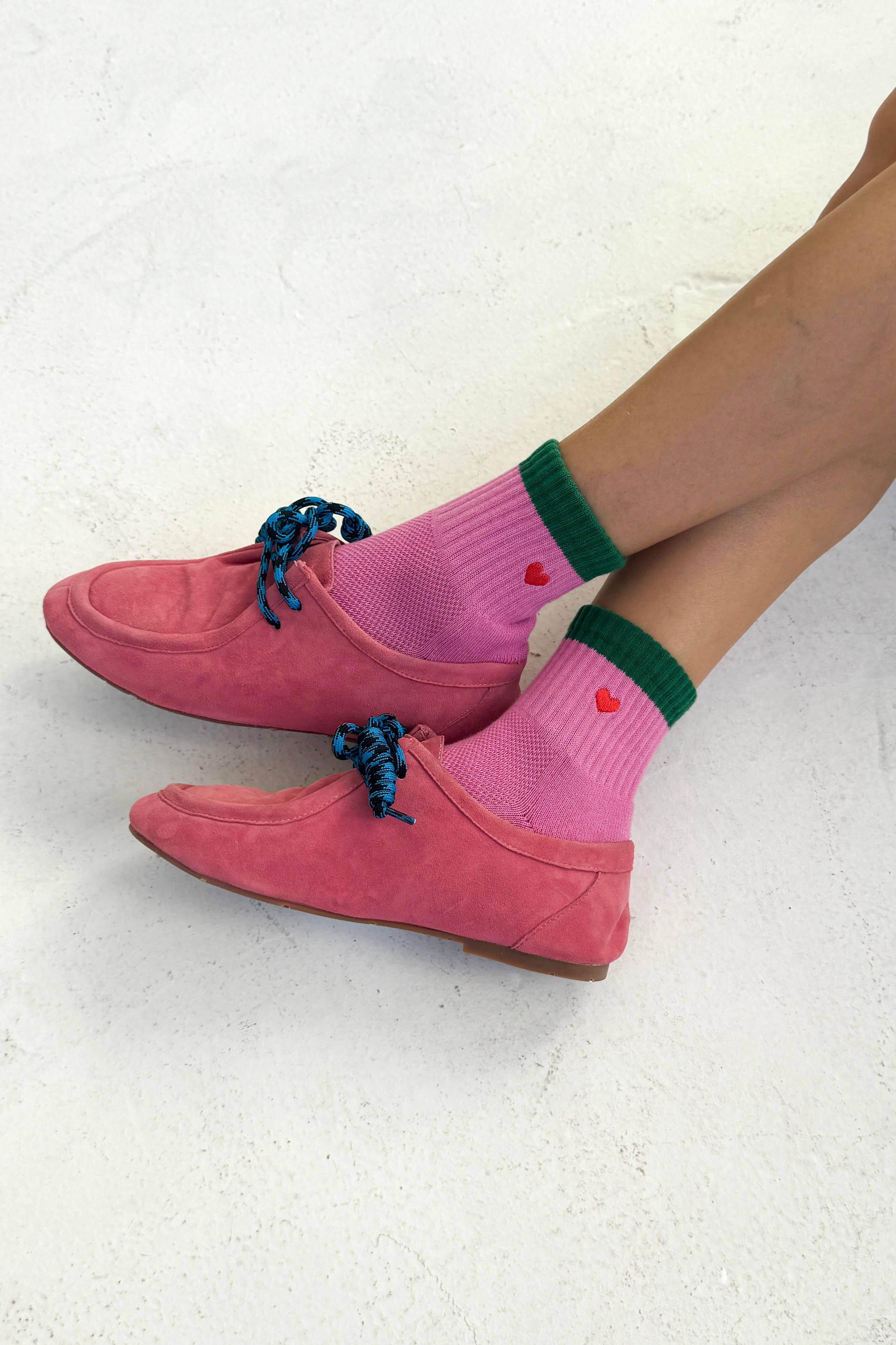 Embroidered Color Block Girlfriend Socks - Proper