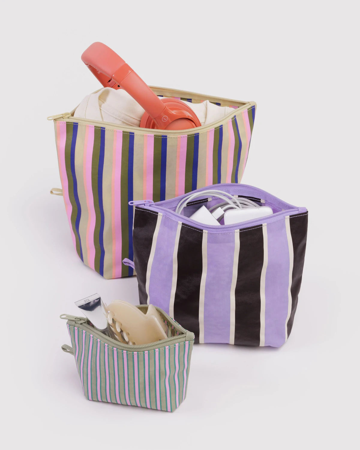 Baggu Go Pouch Set - Candy Shop Stripes - Proper