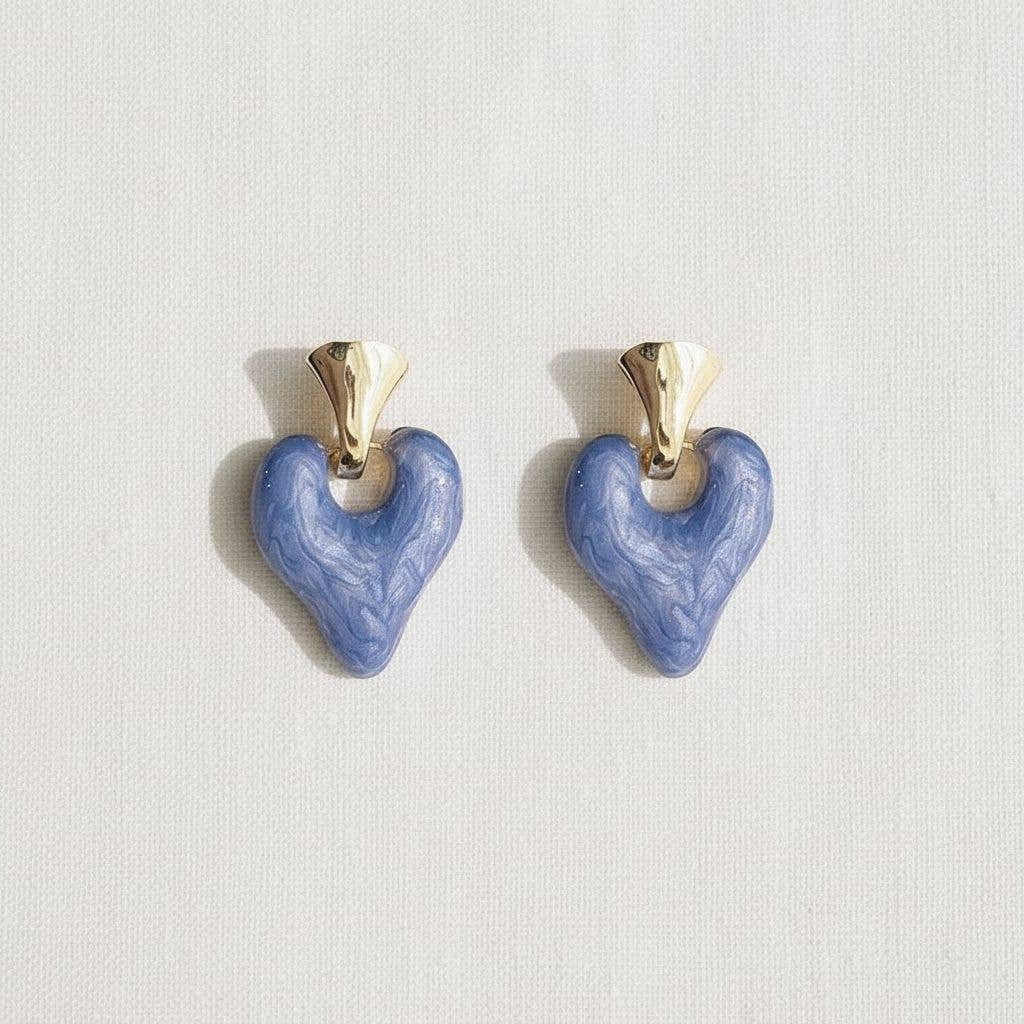 Heart-Shaped Drop Earrings
