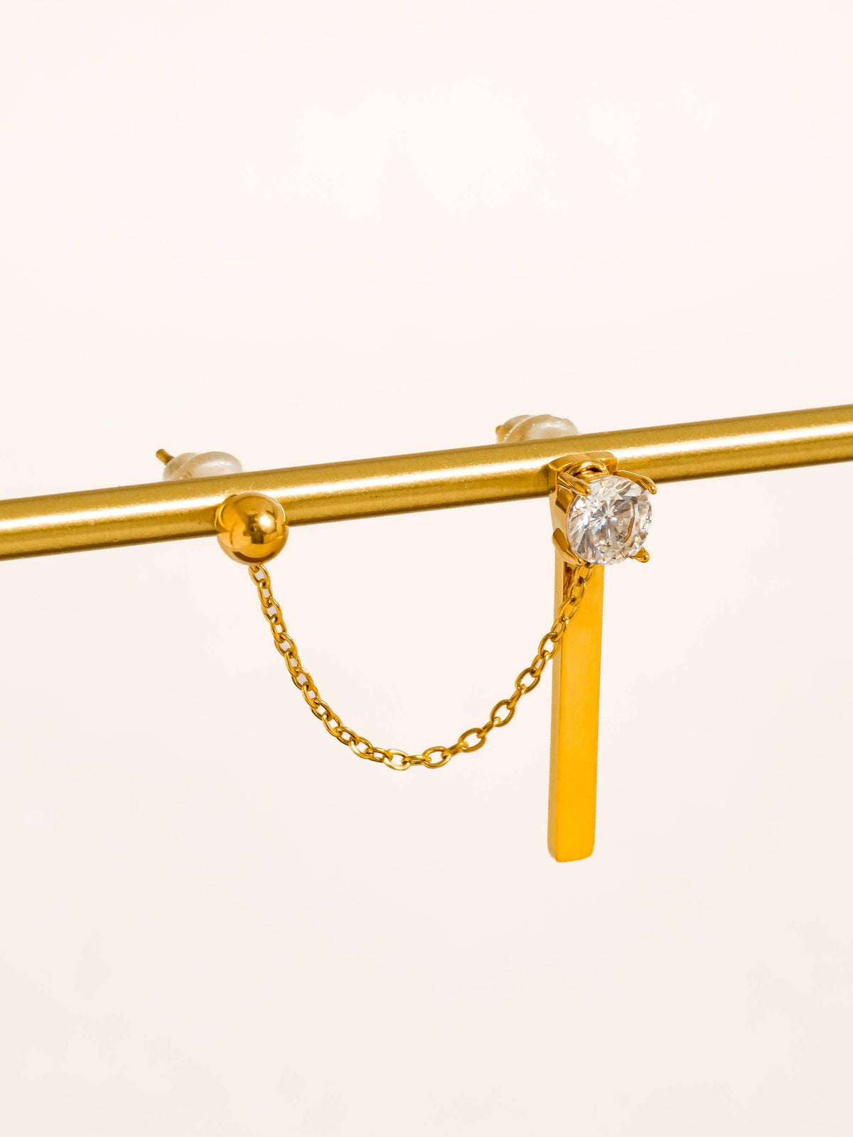 Nola CZ Chain Drop Earring Set