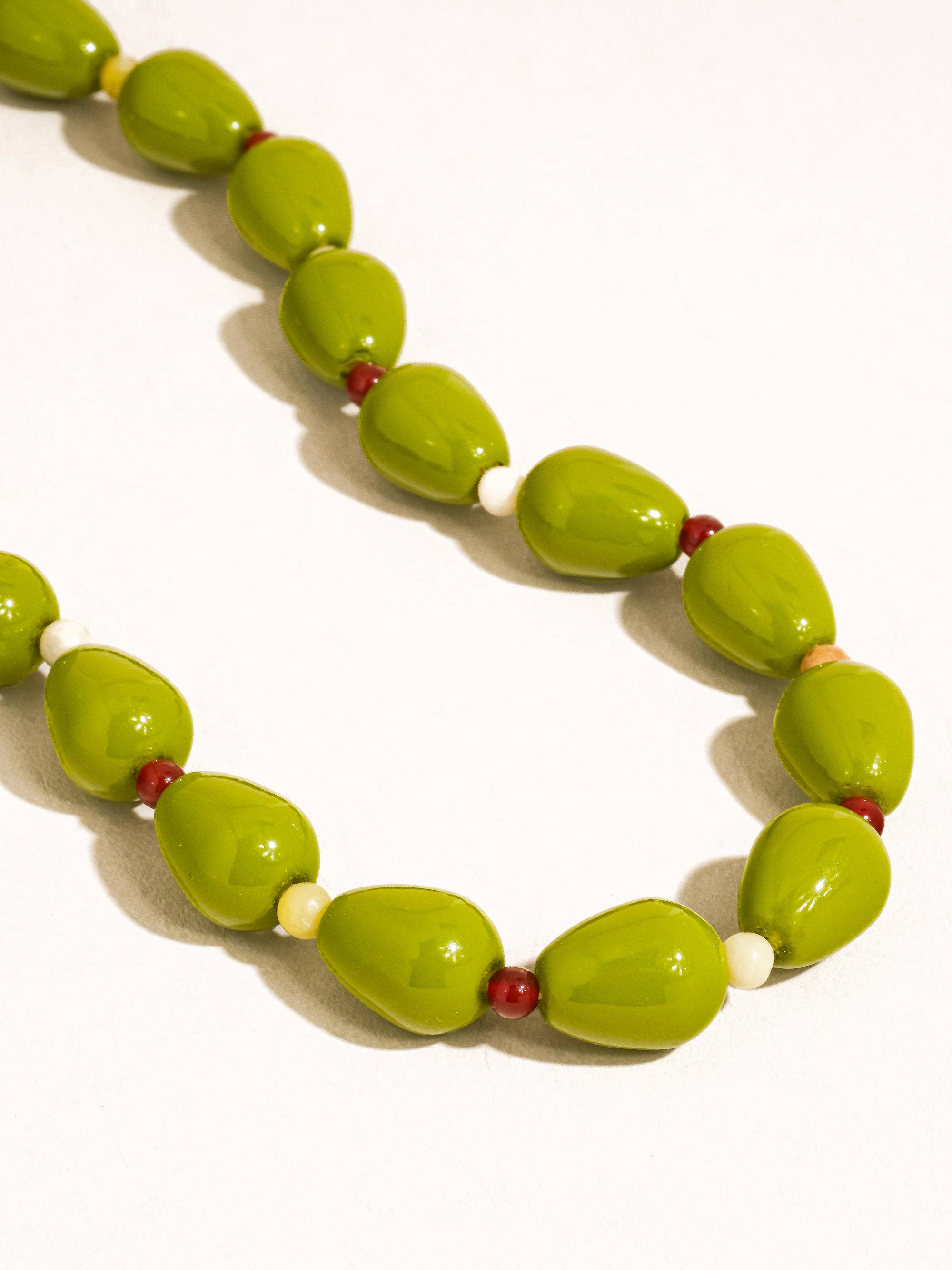 Olive Beaded Necklace