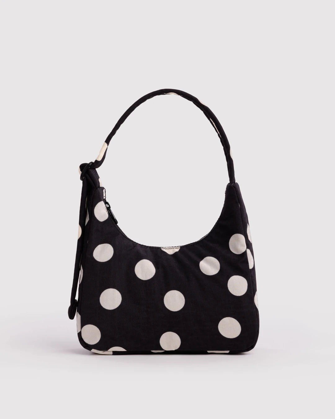 Baggu Mini Nylon Shoulder Bag - Black And Cream Polka Dot