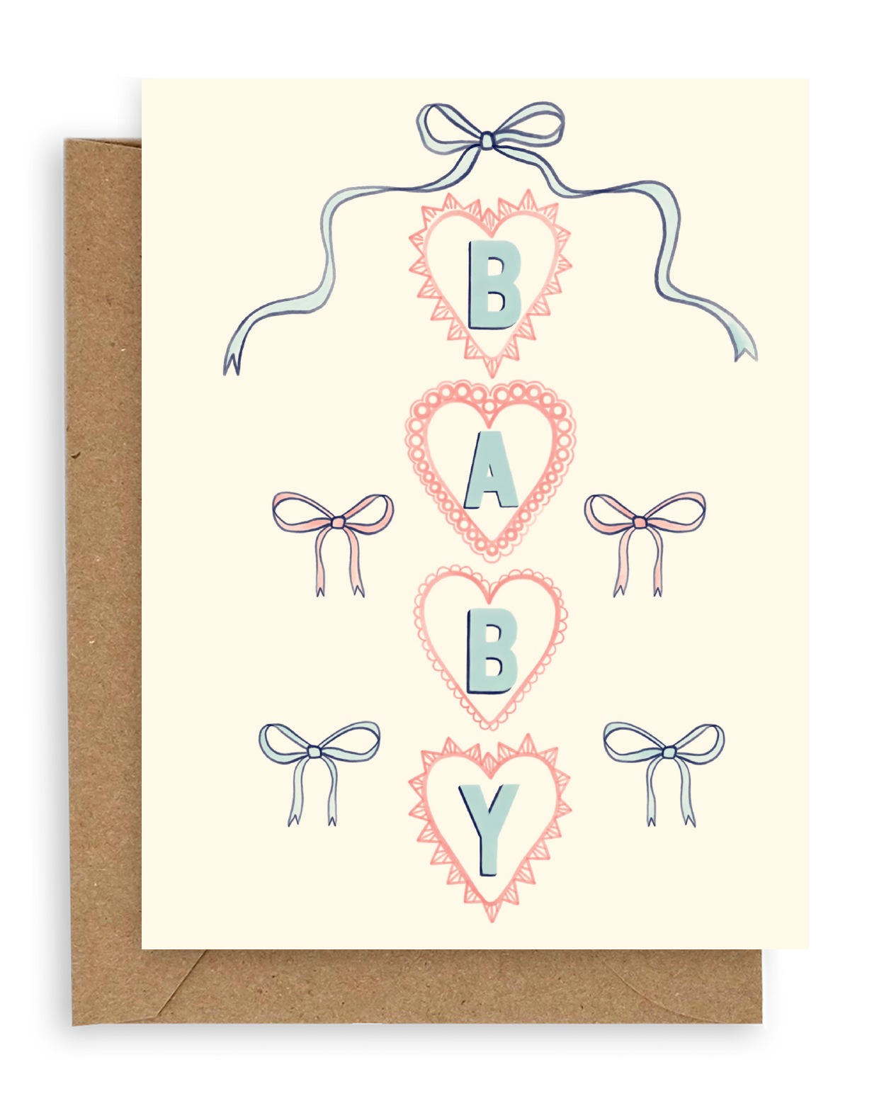 Bows Baby Card - Proper