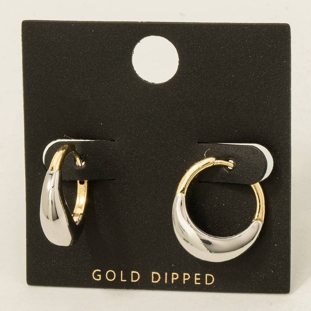 Two Tone Hoop Earrings - Proper