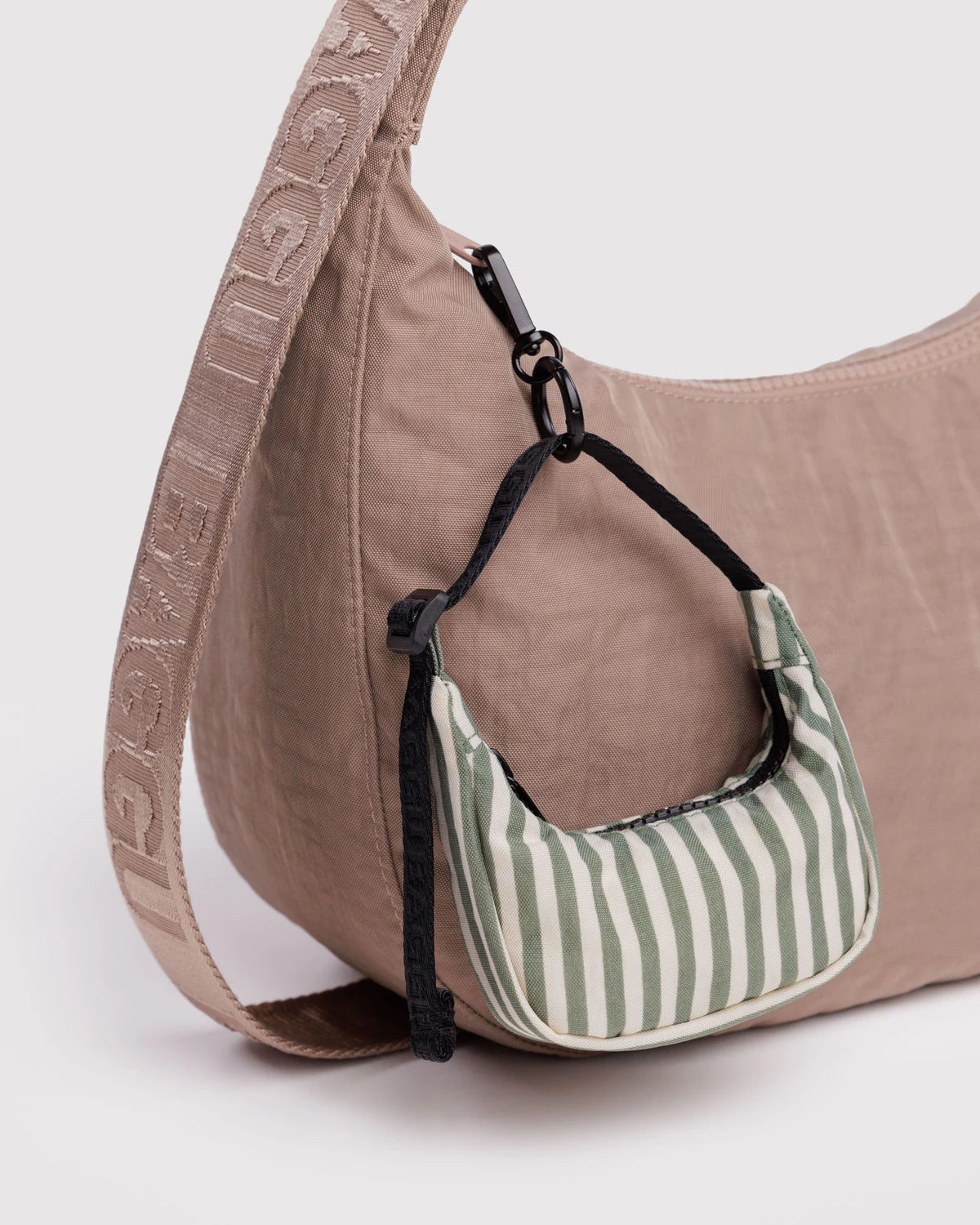 Crescent Bag Charm - Sage Stripe - Proper