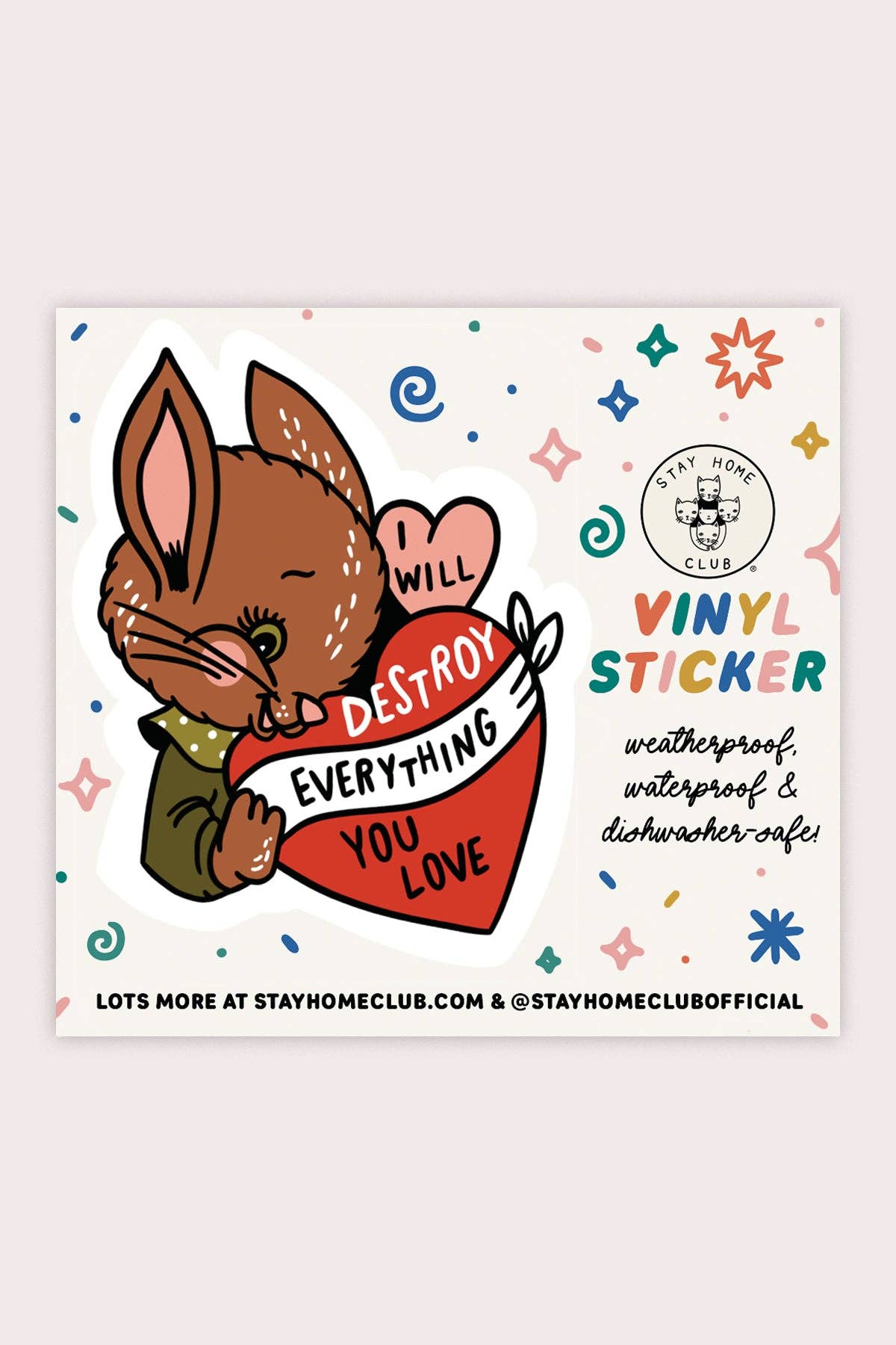Destroy (Bunny) Sticker | Waterproof Vinyl Sticker - Proper