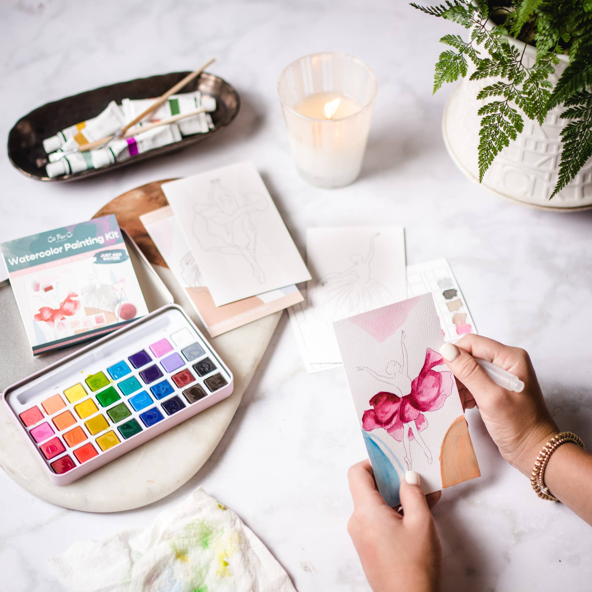 Flower Girls Watercolor Painting Kit - Proper