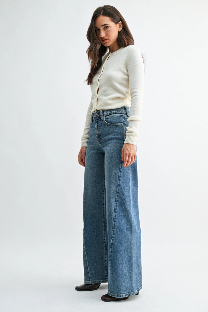 Twisted Seam Wide Leg Jeans - Proper