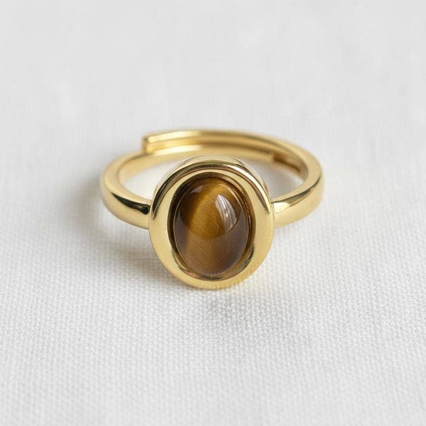 Oval Tiger Eye Ring