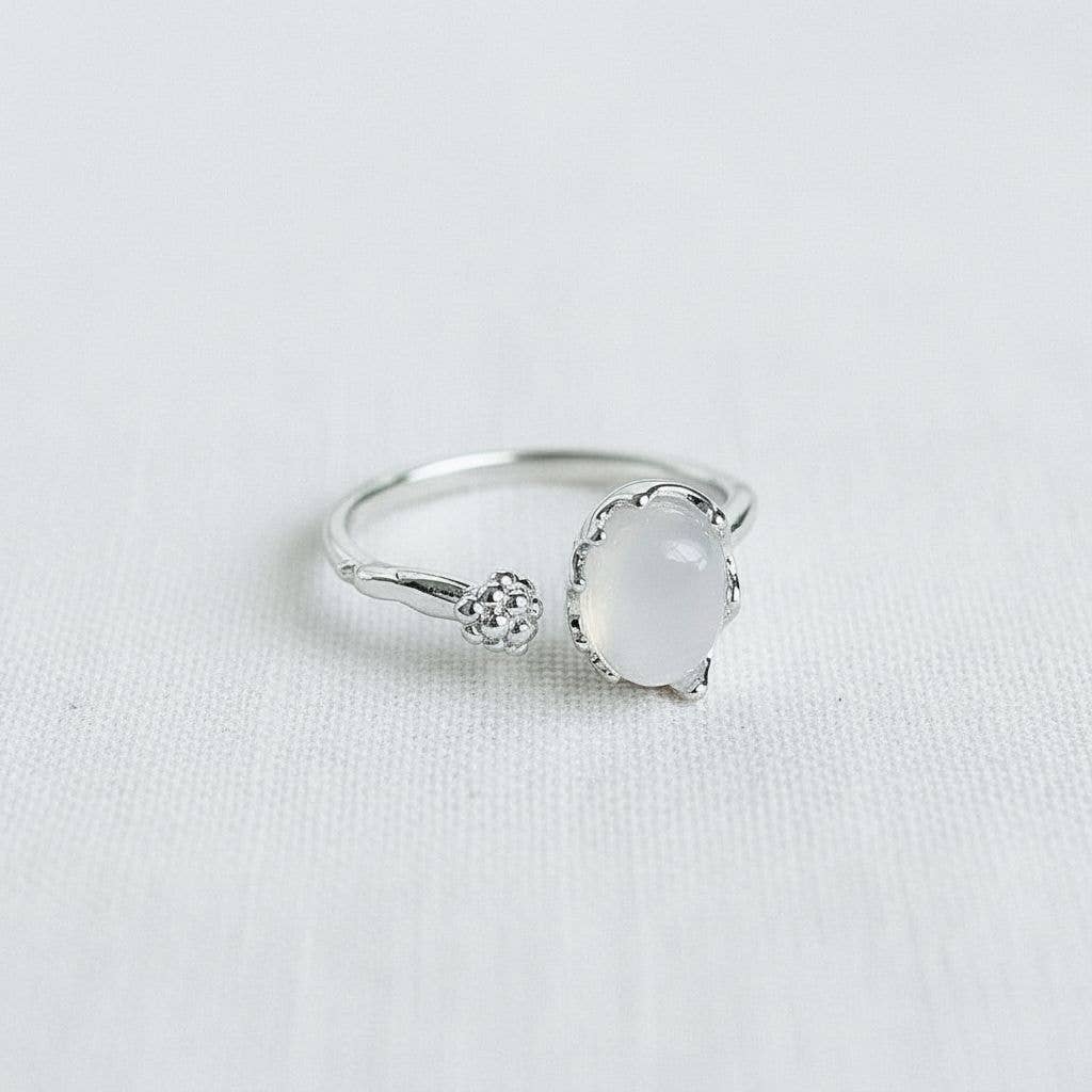 White Agate Ring
