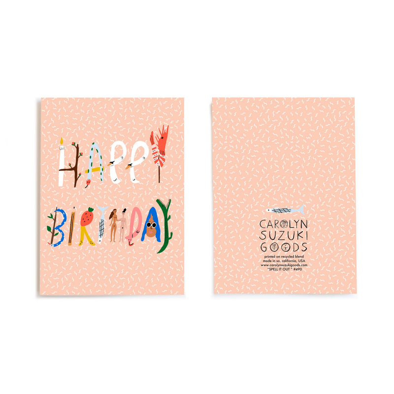 Spell it Out - Birthday Card - Proper