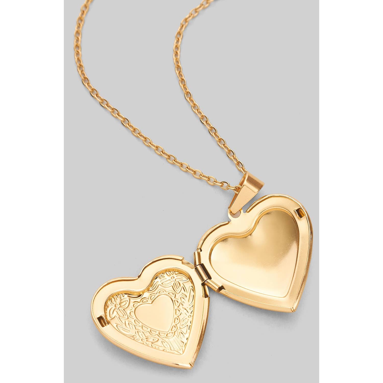 Engraved Heart Locket Necklace - Proper