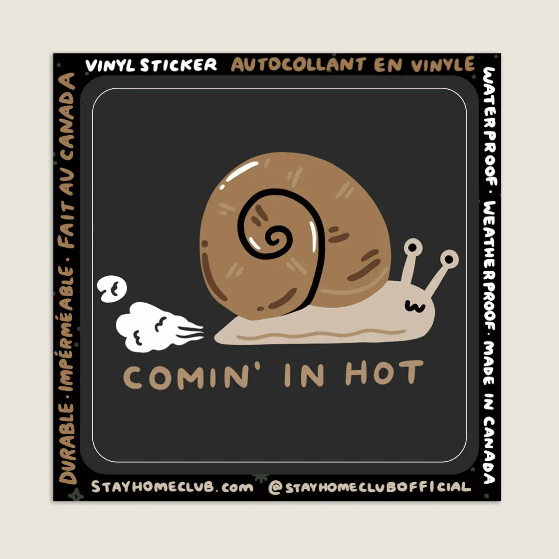Comin' In Hot Vinyl Sticker - Proper