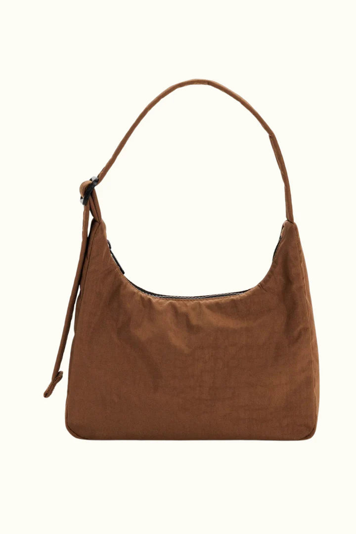 Mini Nylon Shoulder Bag - Brown - Proper