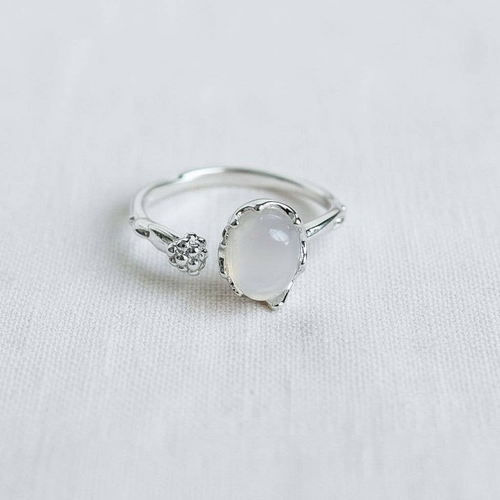 White Agate Ring