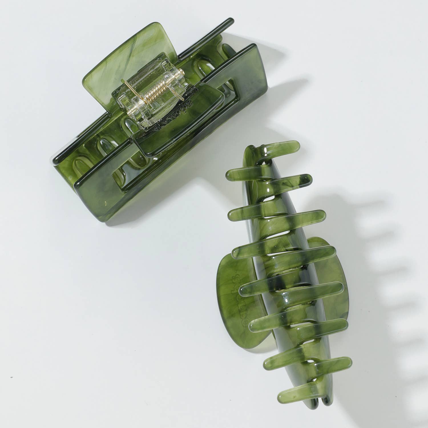 Jade Green Claw Clips