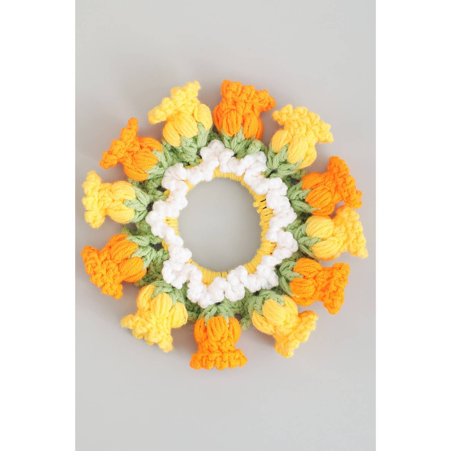 Crochet Flower Scrunchie
